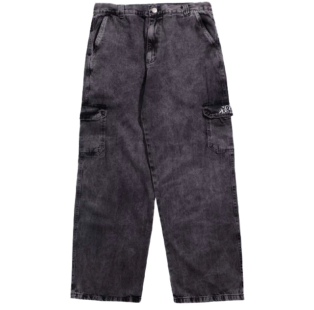 CALÇA TRIP SIDE CARGO JEANS BAGGY PRETO
