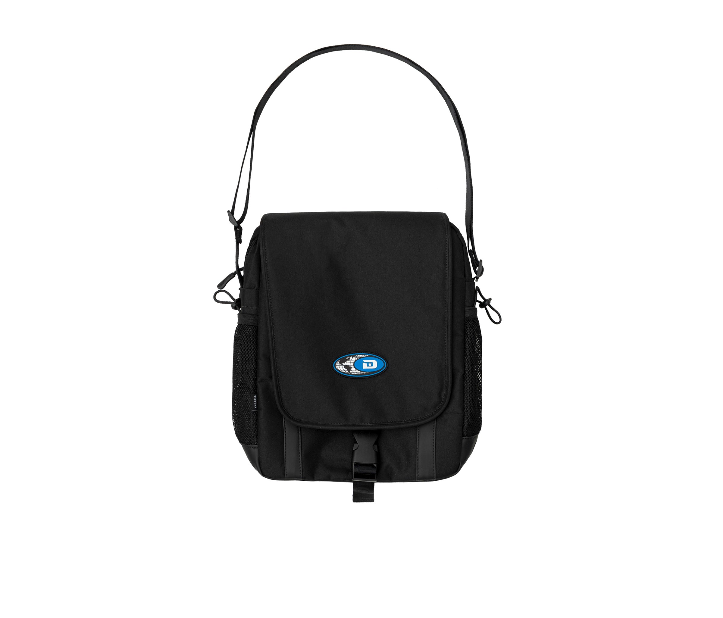 Globe Big Shoulder Bag In Black