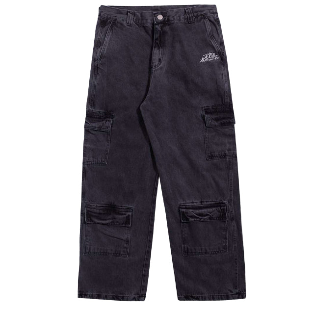 CALÇA TRIP SIDE CARGO 4 BOLSOS JEANS ESTONADO
