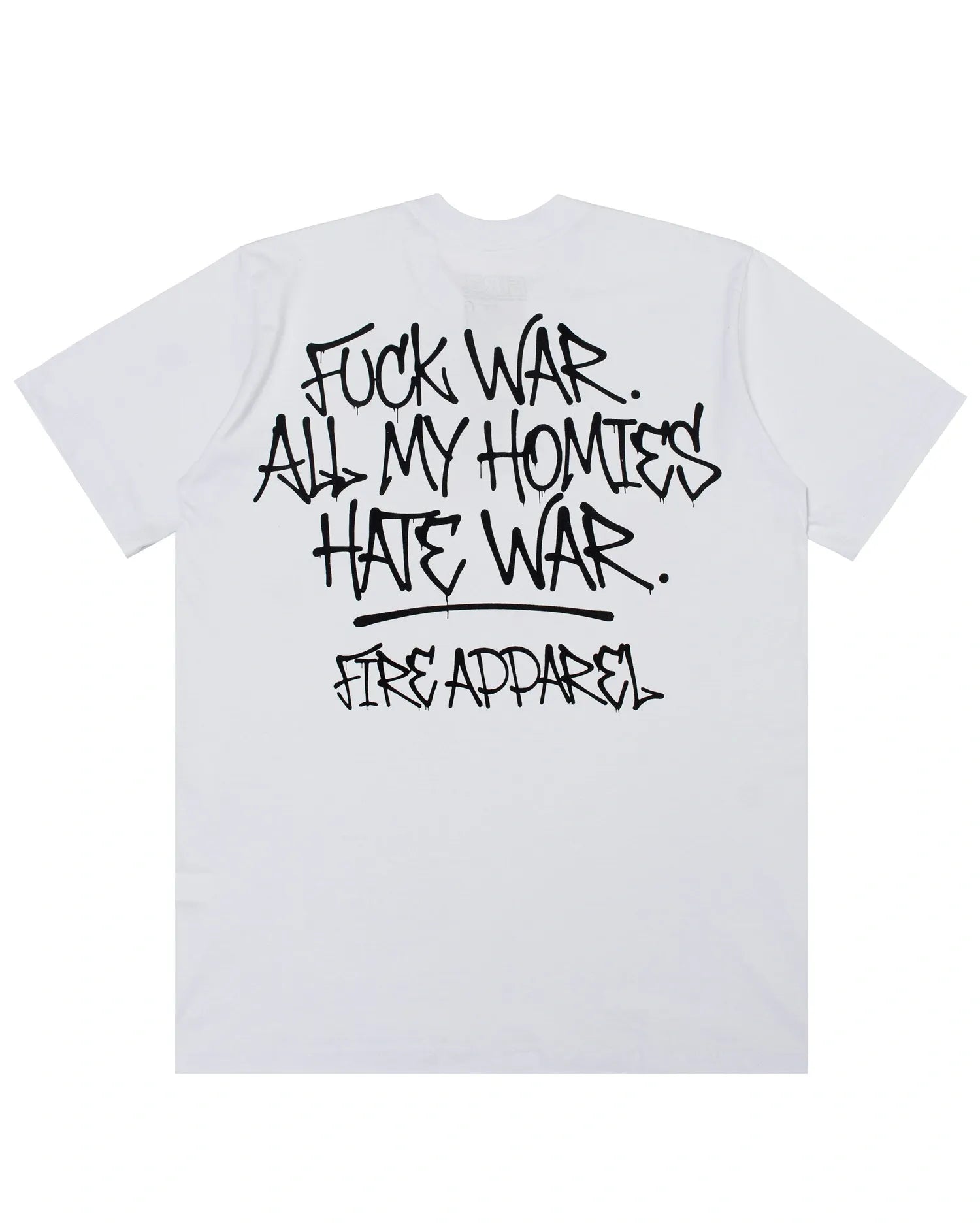 Fire camiseta "All My Homies Hate War" (Offwhite)